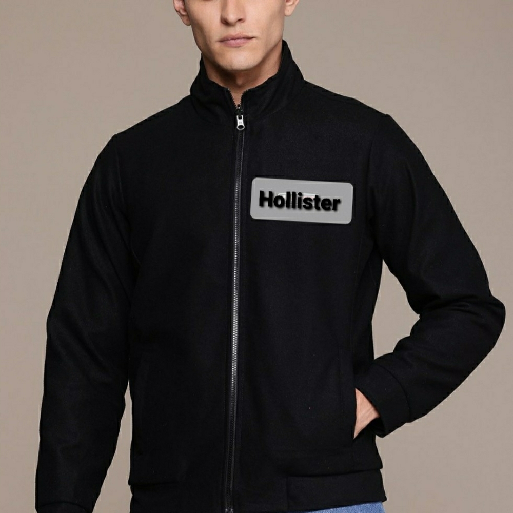 Hollister Men's Black Full-Zip Jacket